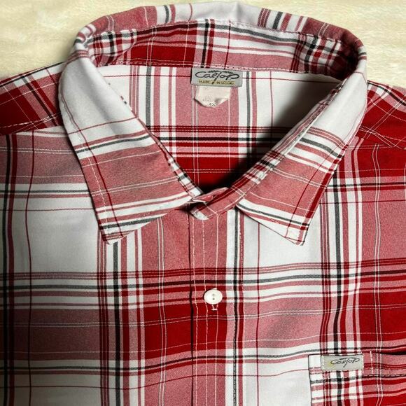 CalTop Workwear Button Up Men's 4X Country Farm Field Short Sleeve Rockabilly - Picture 3 of 7